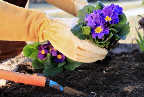 Local transfer station processing garden waste and recyclable materials